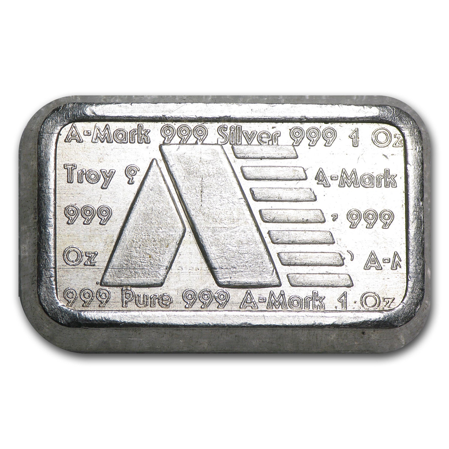 1 oz Silver Bar - A-Mark Brick (Type-2) Obverse