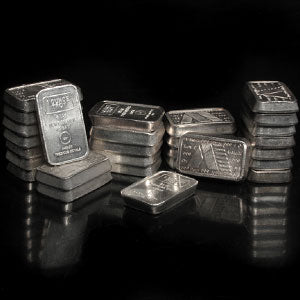 1 oz Silver Bar - A-Mark Brick (Type-2) Slab