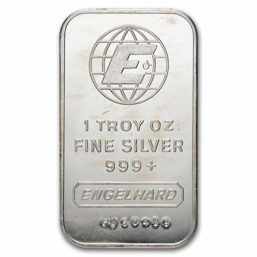 1 oz Silver Bar - Engelhard obverse