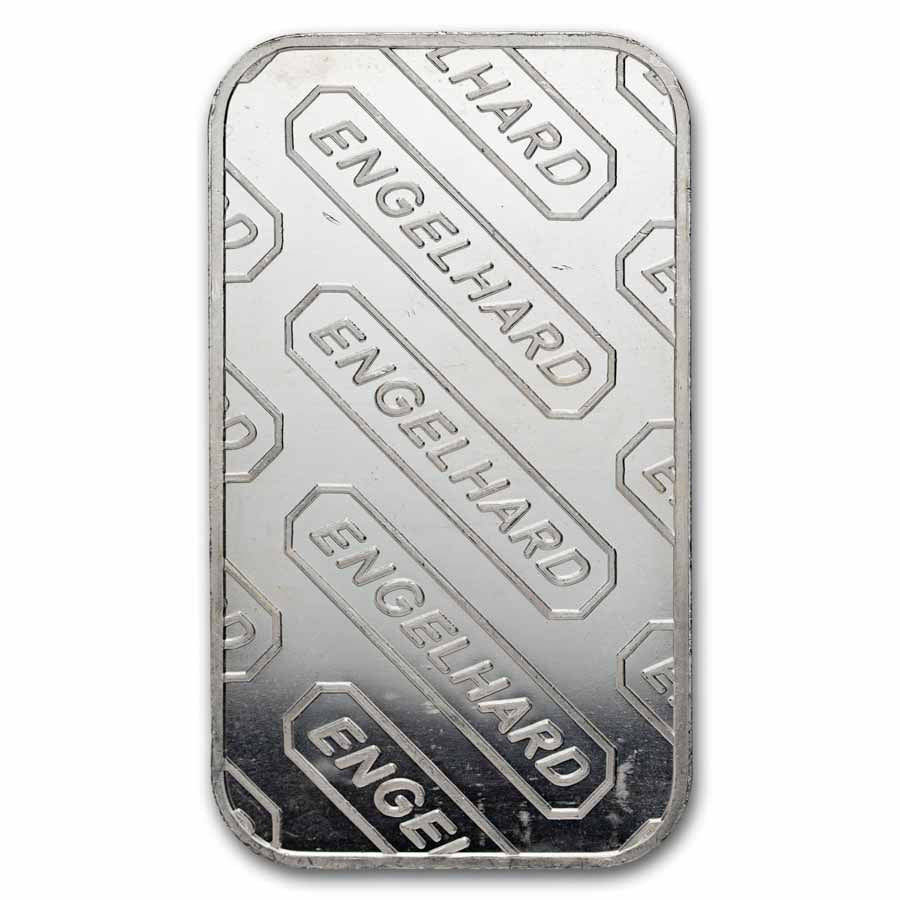 1 oz Silver Bar - Engelhard reverse
