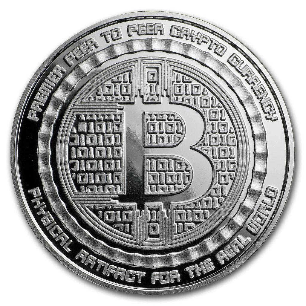 1 oz Silver Proof Round Bitcoin Value Conversion Slab