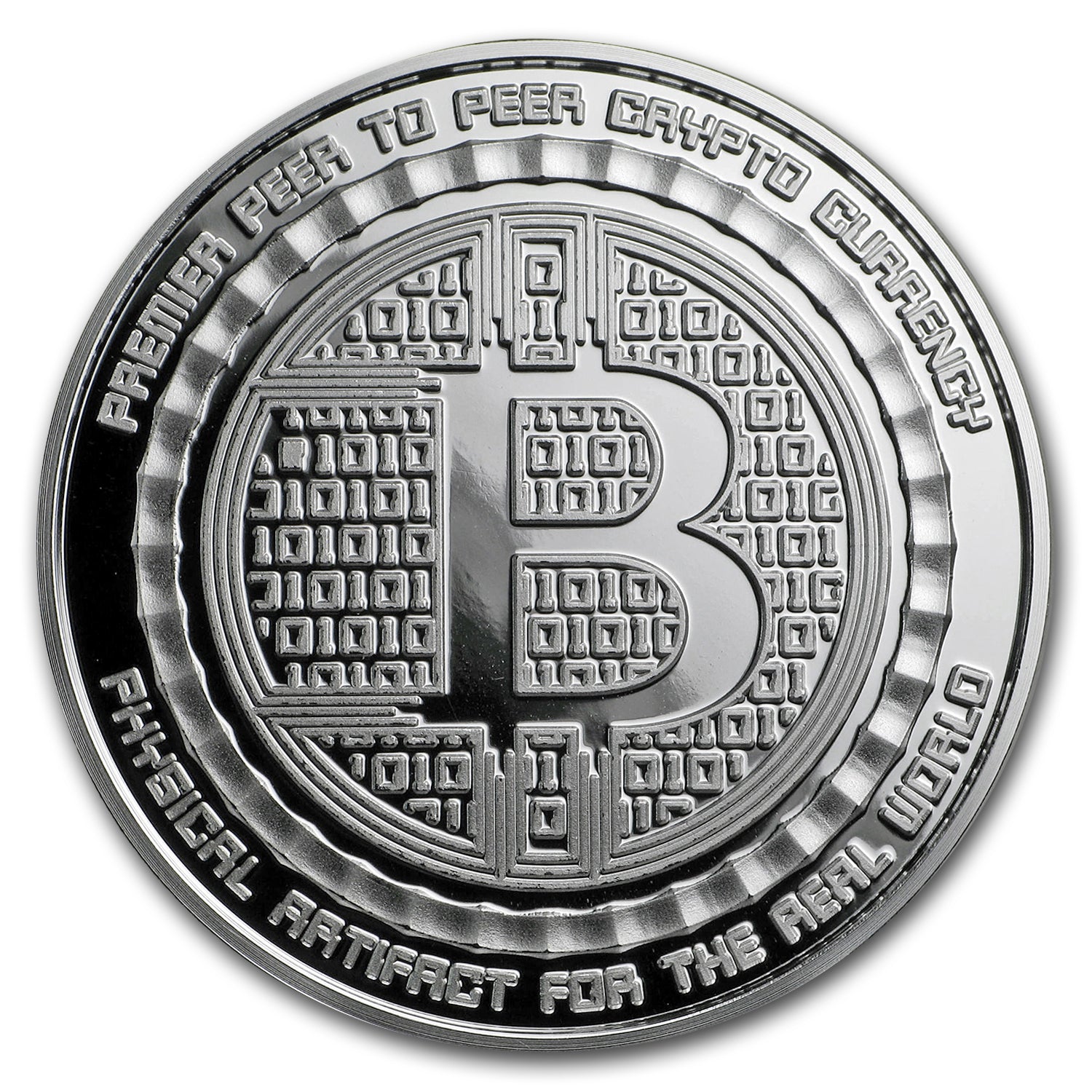 1 oz Silver Proof Round Bitcoin Value Conversion Slab