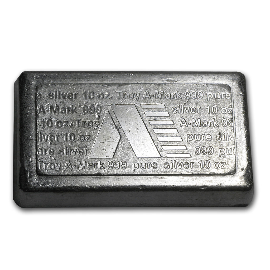 10 oz Silver Bar - A-Mark (Stackable) obverse