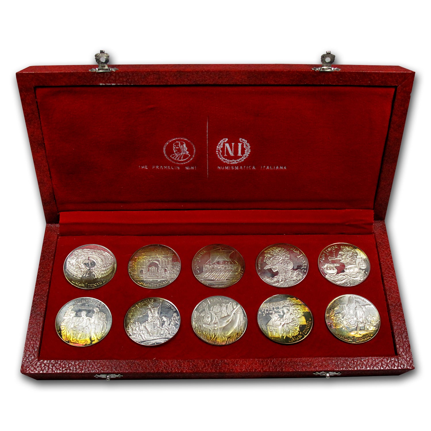 1969 Tunisia Silver 10-Coin Proof Set obverse