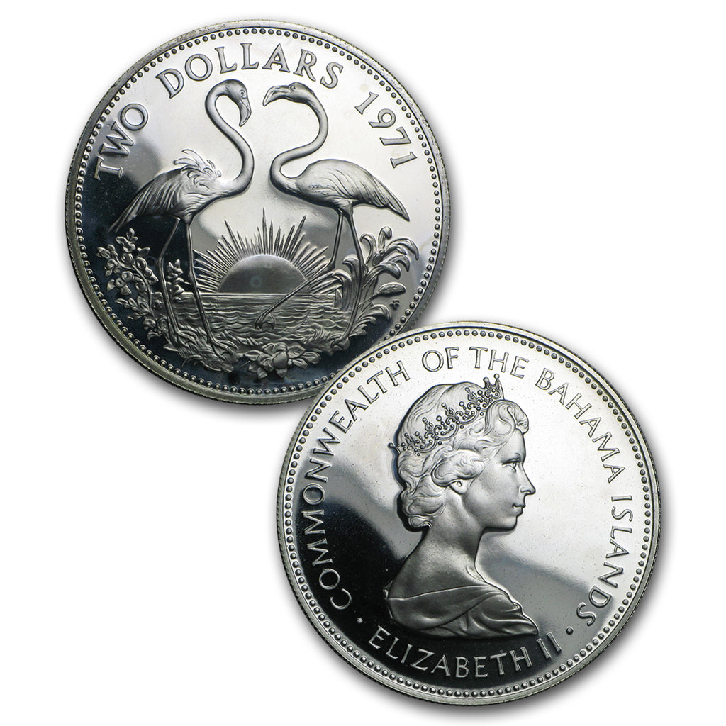 1971 Bahamas 9-Coin Proof Set Reverse