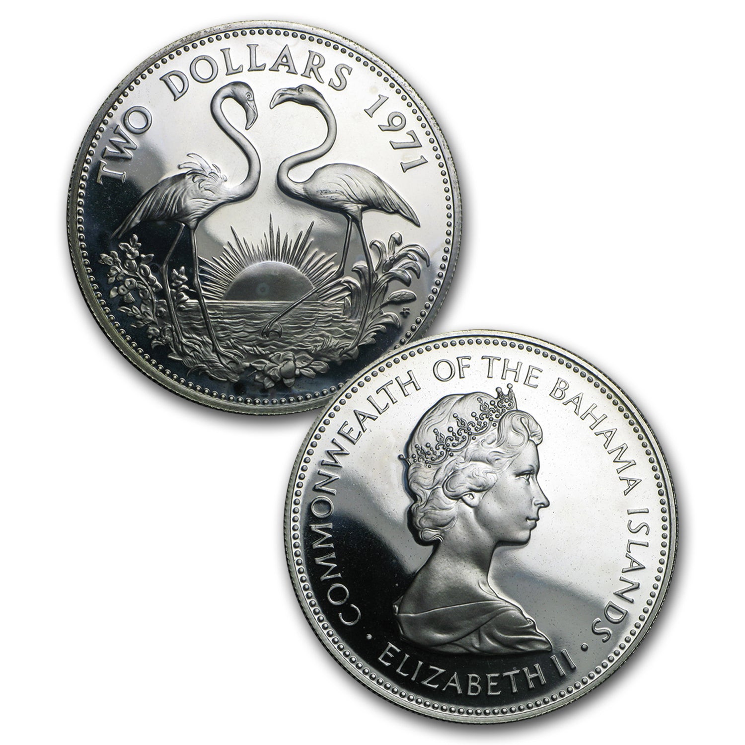 1971 Bahamas 9-Coin Proof Set Reverse