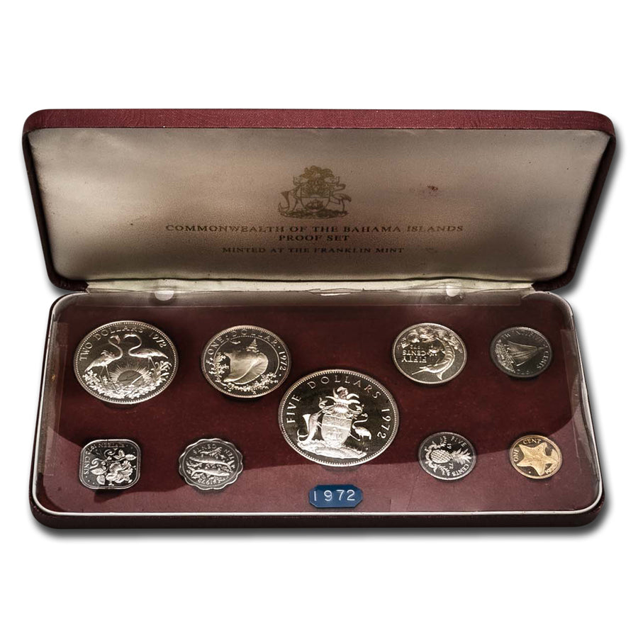 1972 Bahamas 9-Piece Proof Set Slab