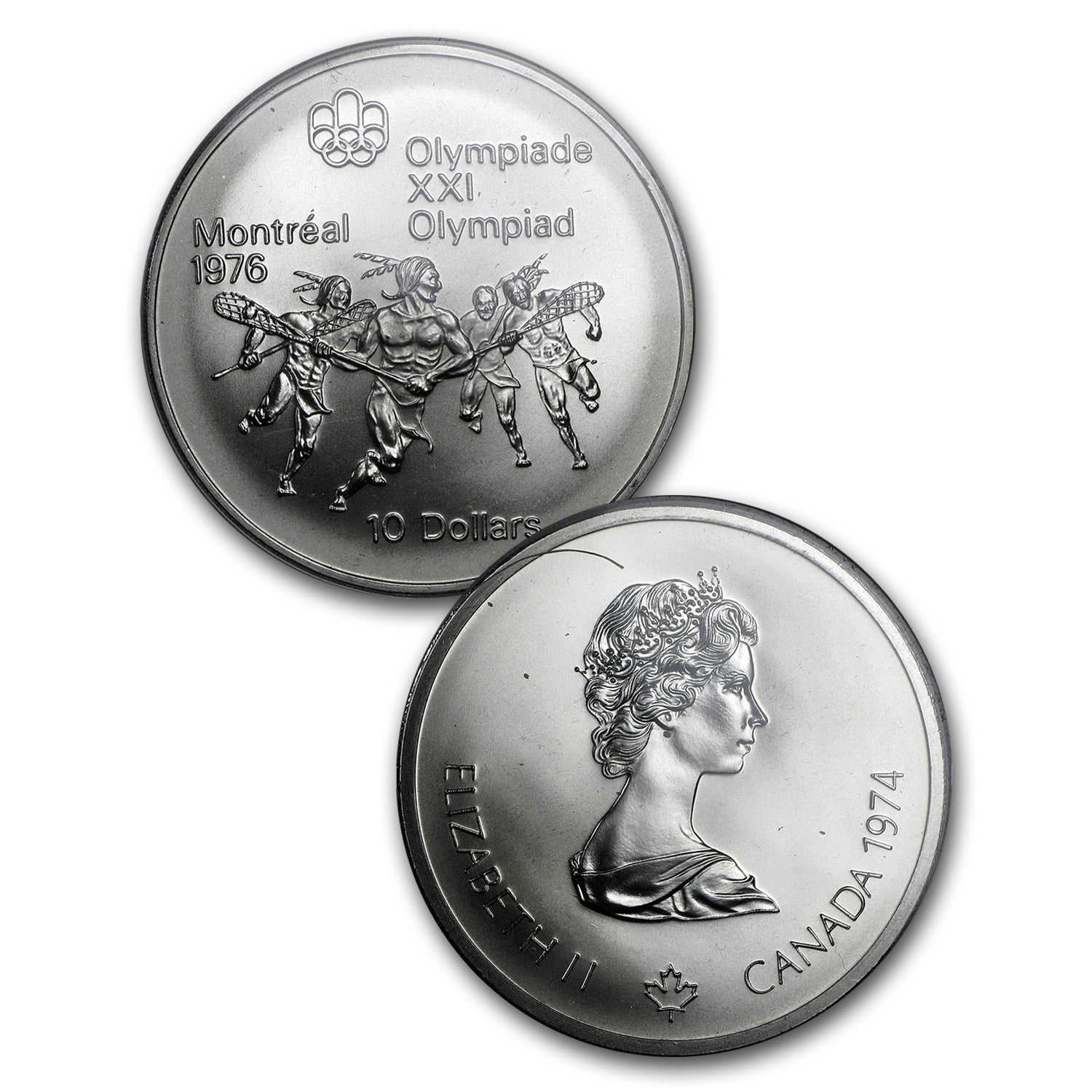 1973-1976 Canada 4-Coin Silver Montreal Olympics BU Set Obverse