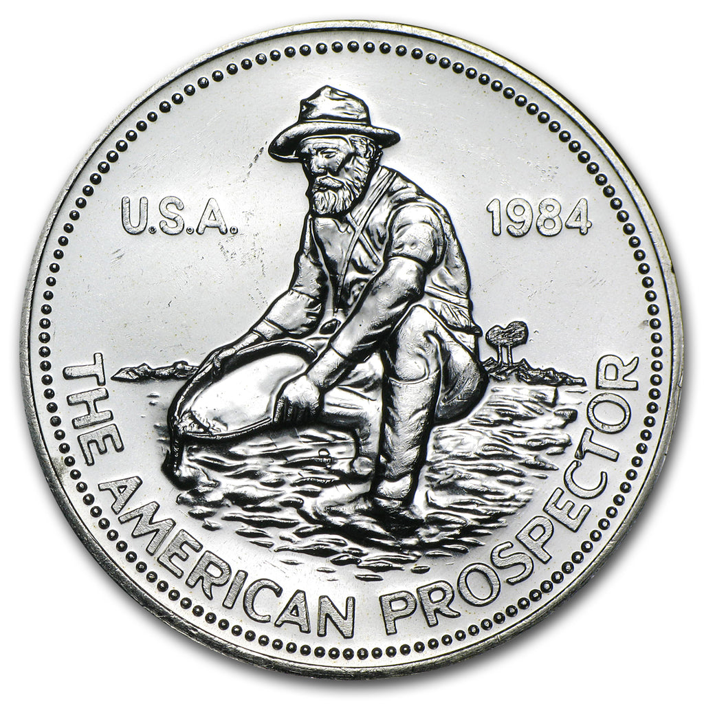 1984 1 oz Silver Round - Engelhard Prospector (E Logo Reverse) obverse