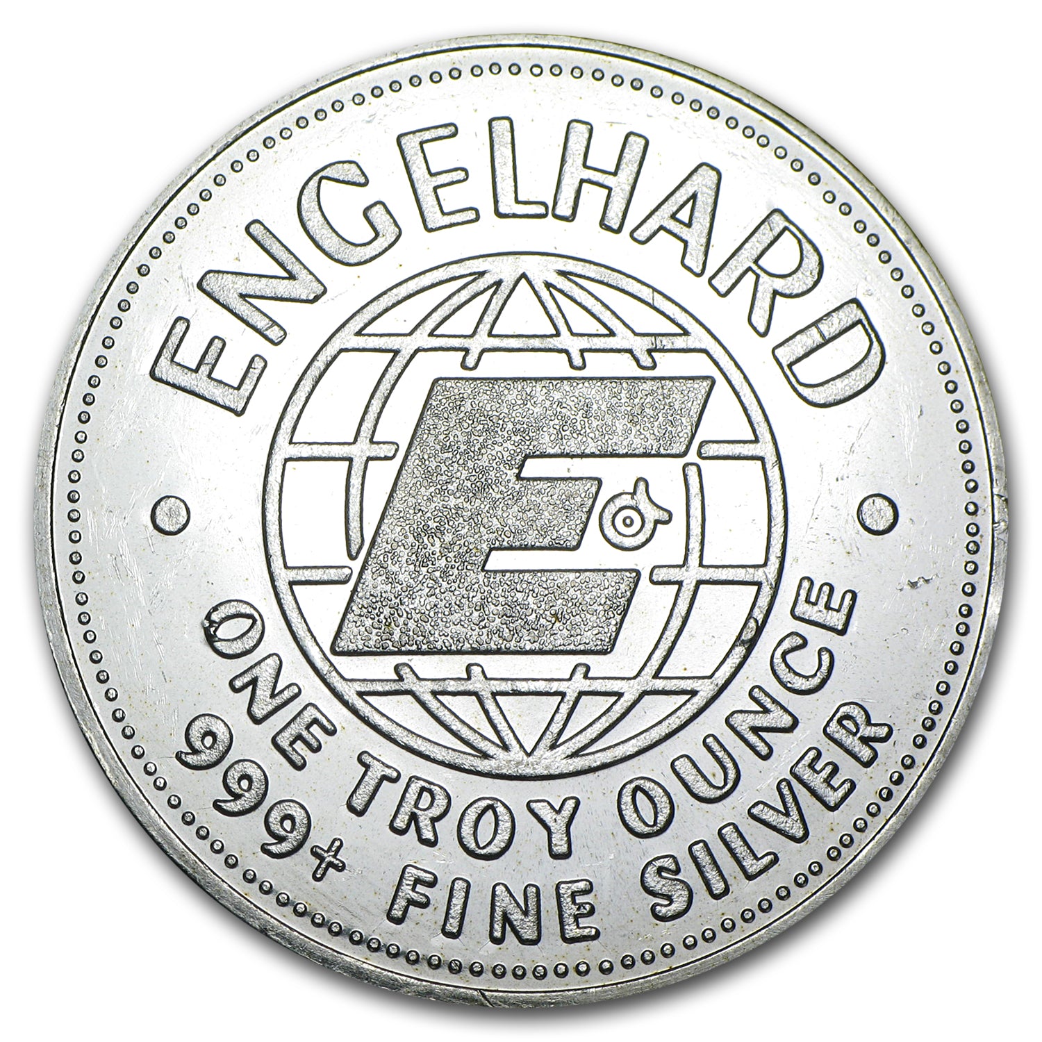 1984 1 oz Silver Round - Engelhard Prospector (E Logo Reverse) reverse