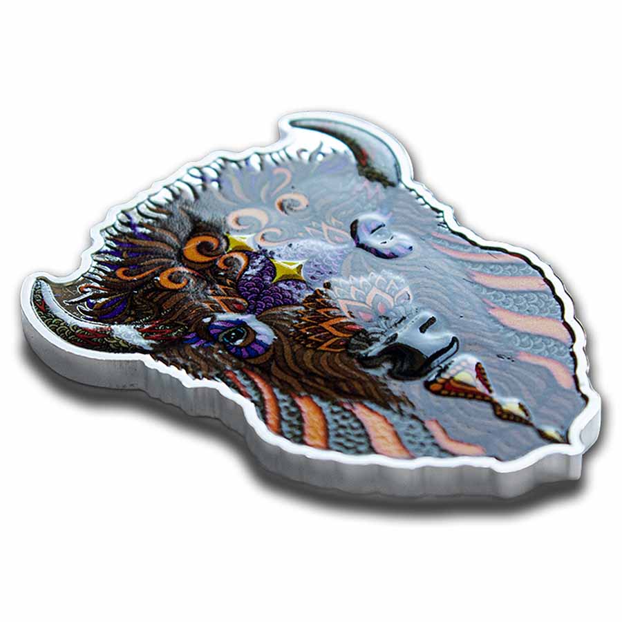 2021 PAMP 1 oz Silver Spirit Animals Bison reverse
