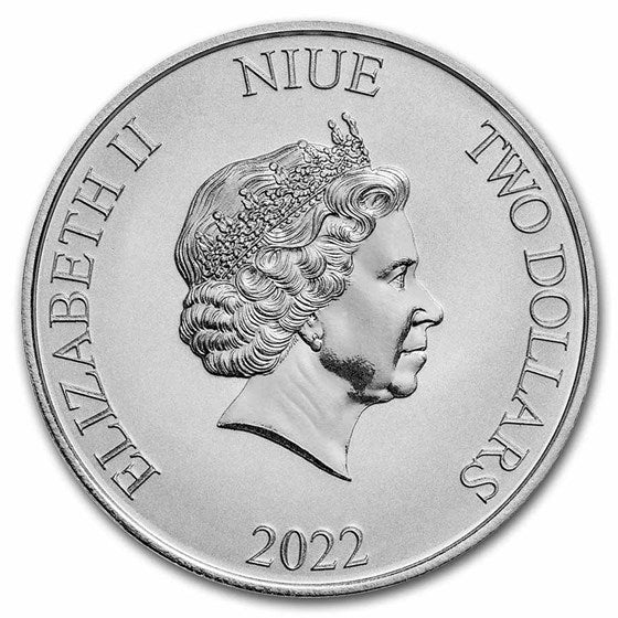 2022 Niue 1 oz Silver $2 Disney's Scrooge McDuck BU