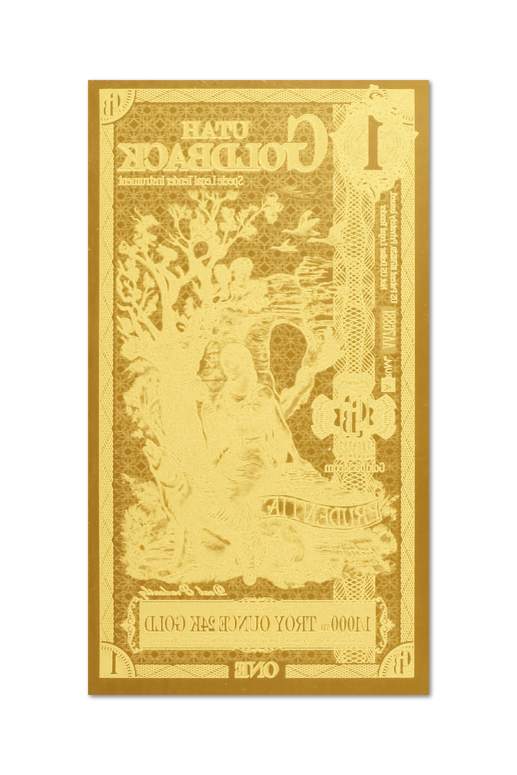 Utah 1 Goldback (Classic Artwork)