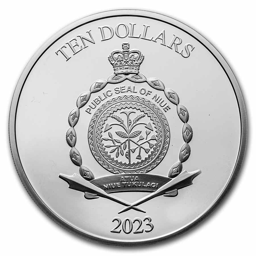 2023 Niue 3 oz Silver Coin $10 DC Villains: THE JOKER™ Obverse