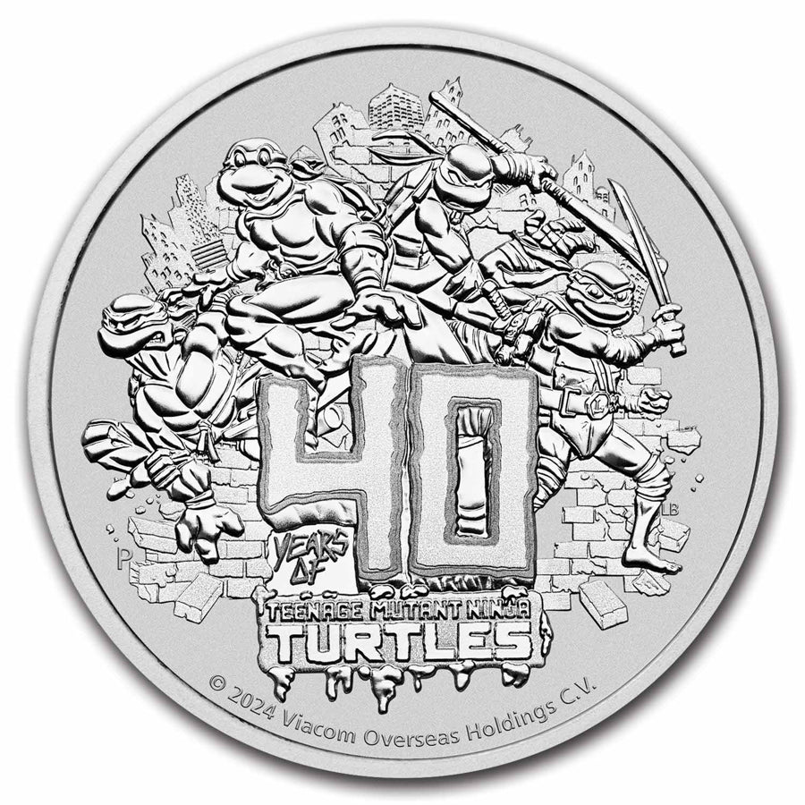 2024 TUV Teenage Mutant Ninja Turtles 40th Anniversary coin in slab