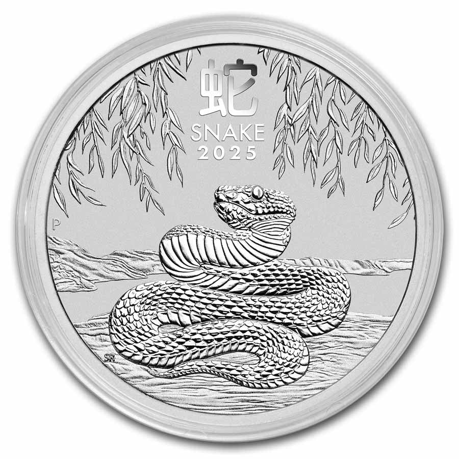 2025 Australia 1/2 oz Silver Lunar Snake BU reverse