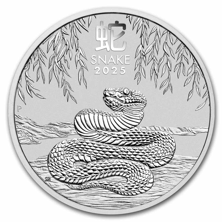 2025 Australia 1/2 oz Silver Lunar Snake BU (Series III) in slab
