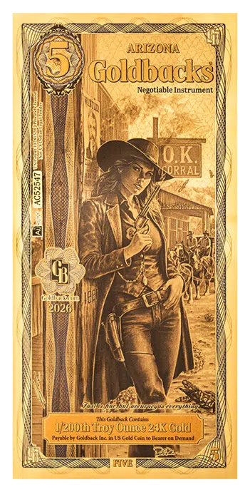 Arizona 5 Goldback
