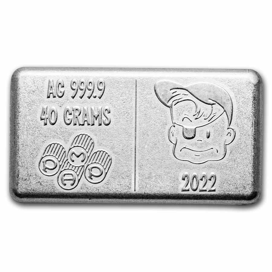 40 gram Silver Wafer BAZOOKA Joe Replica obverse