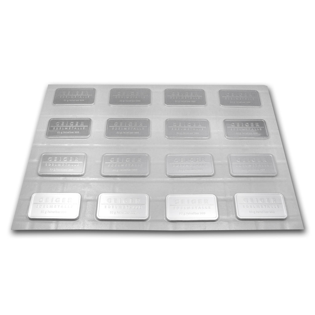 50 gram Silver Bar - Geiger Edelmetalle reverse