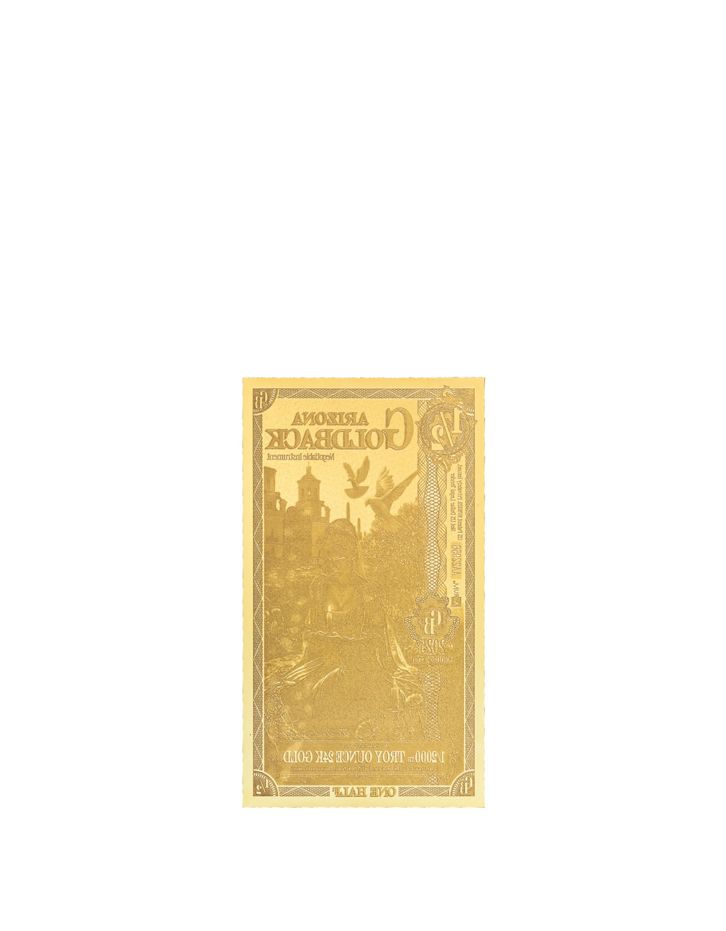 Arizona 1/2 Goldback — back