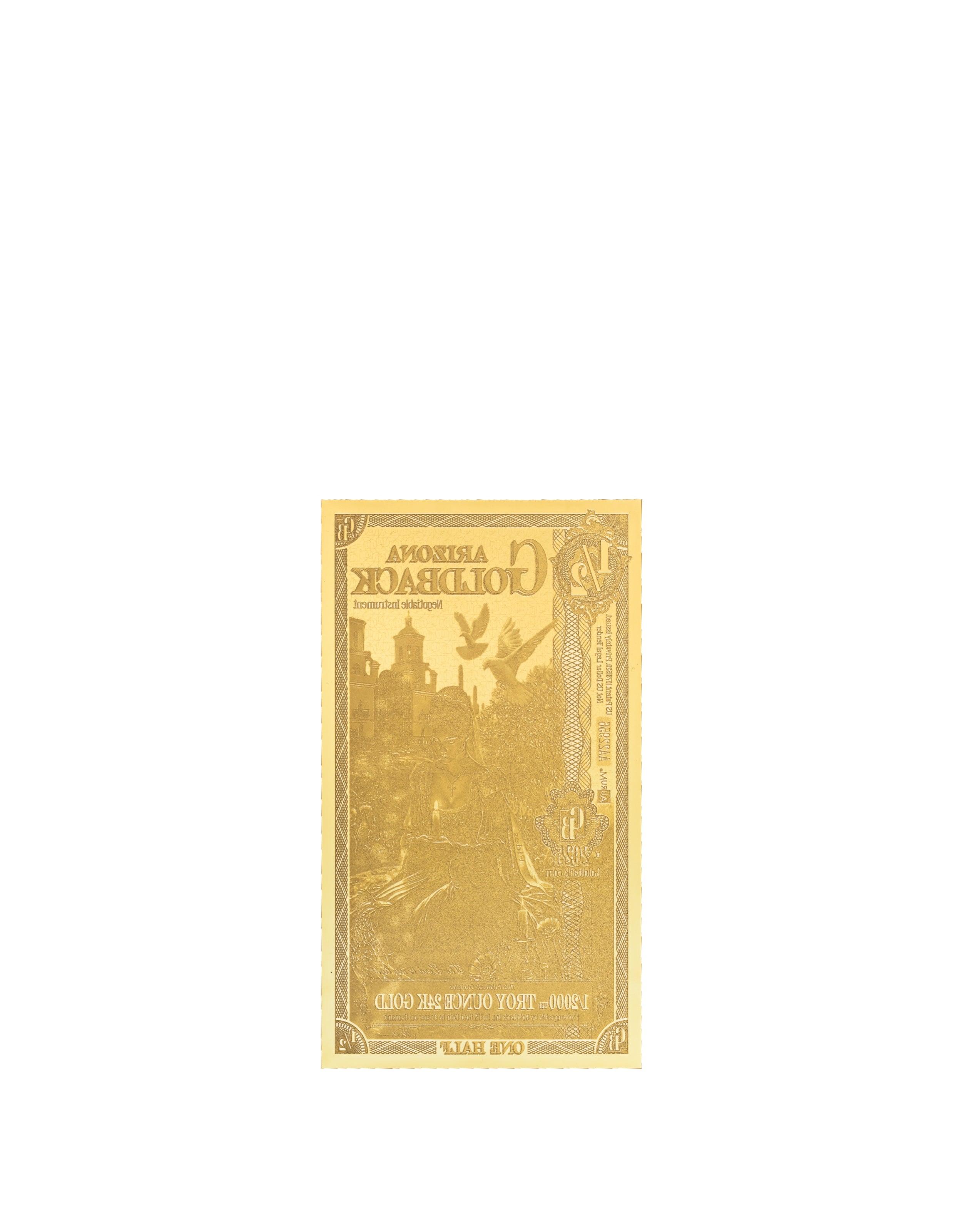 Arizona 1/2 Goldback — back
