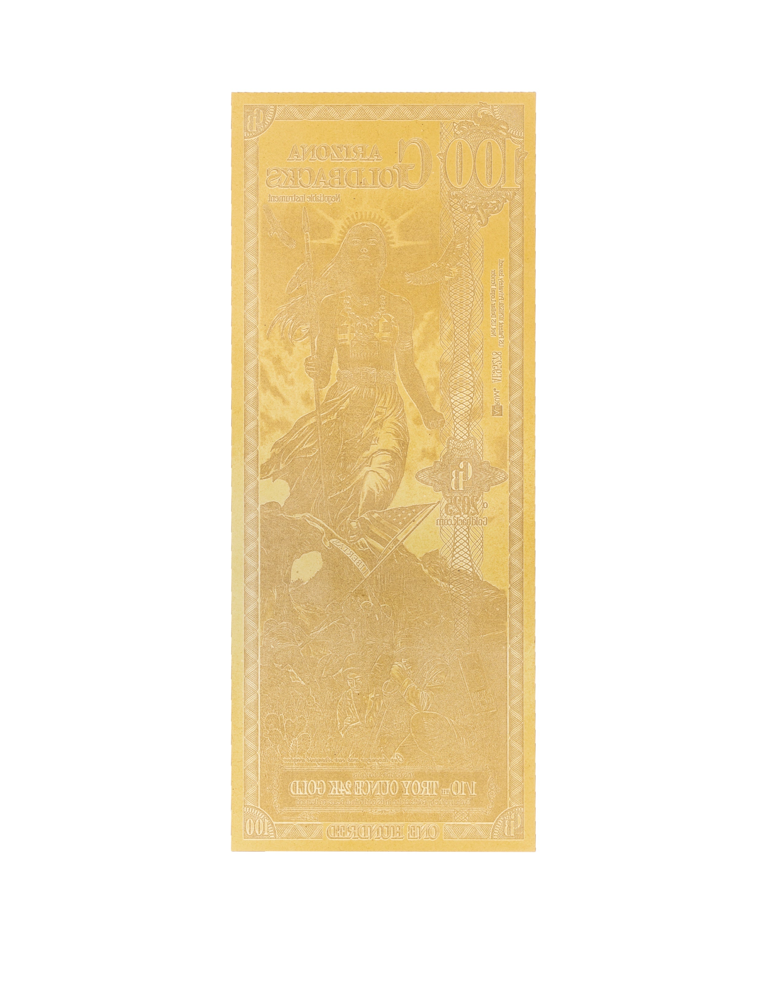 Arizona 100 Goldback — back