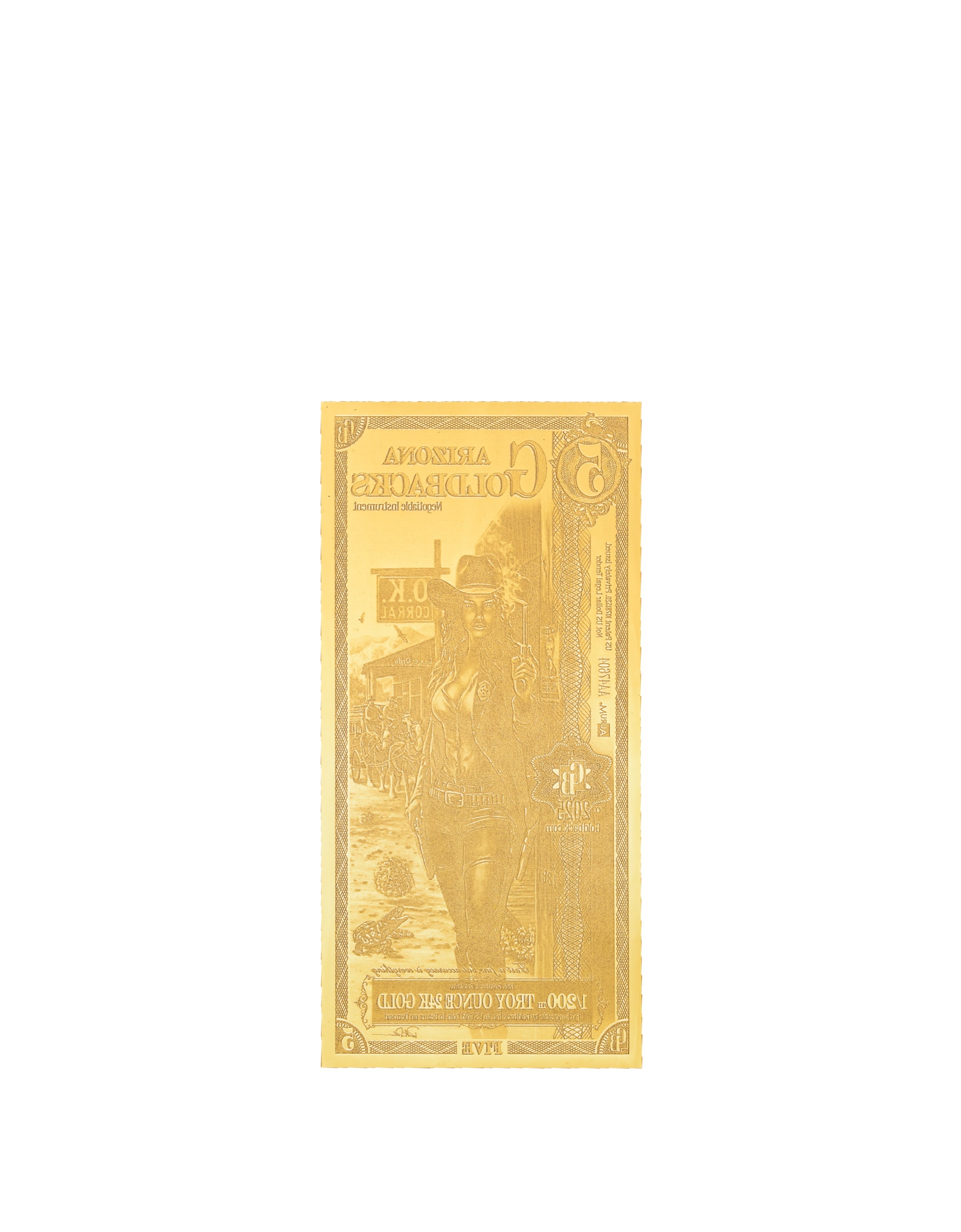 Arizona 5 Goldback — back