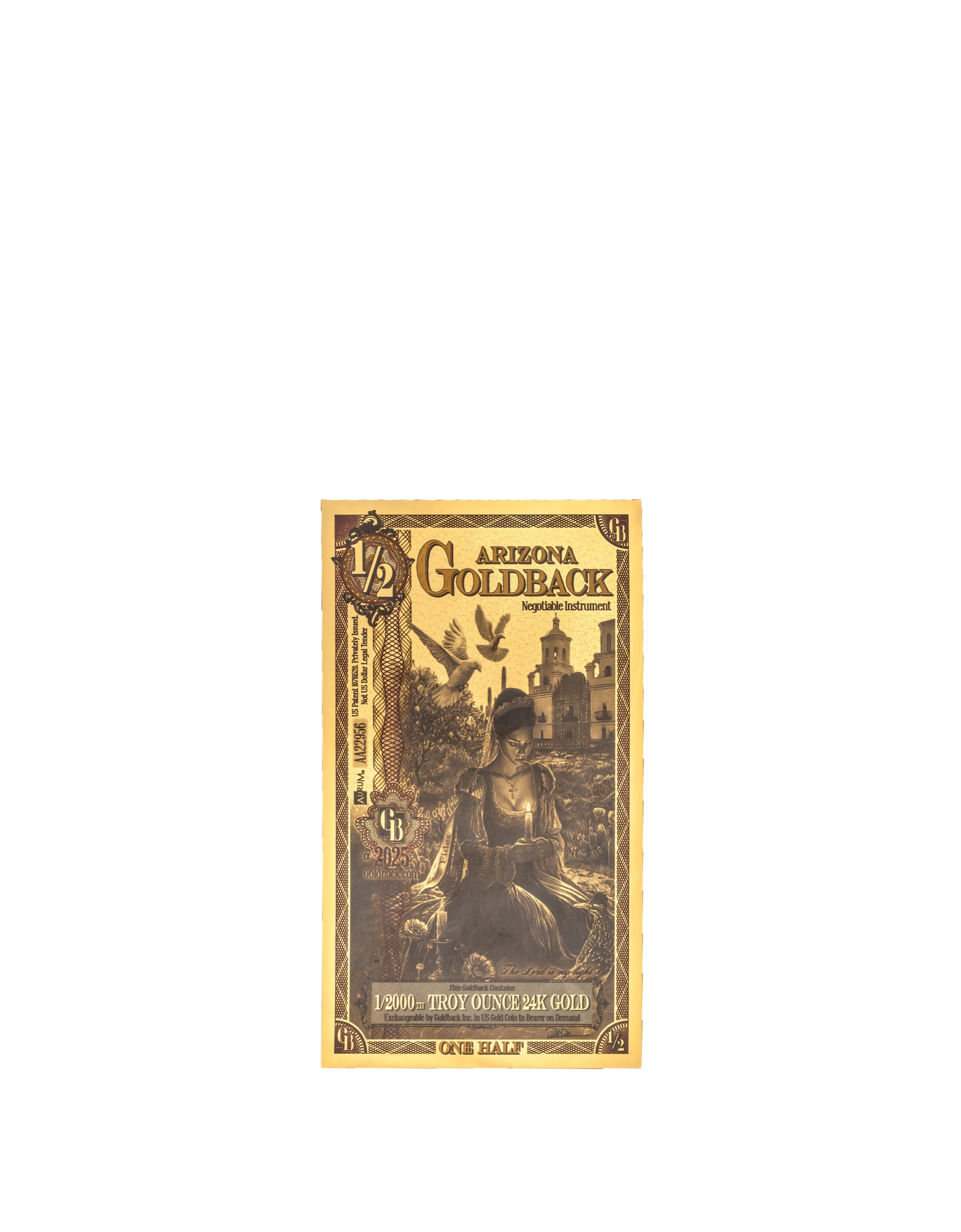 Arizona 1/2 Goldback — front