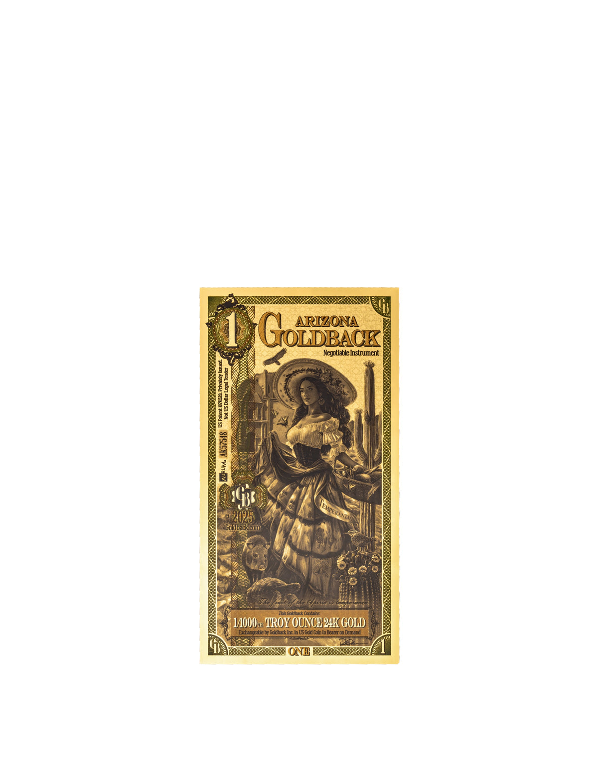 Arizona 1 Goldback — front