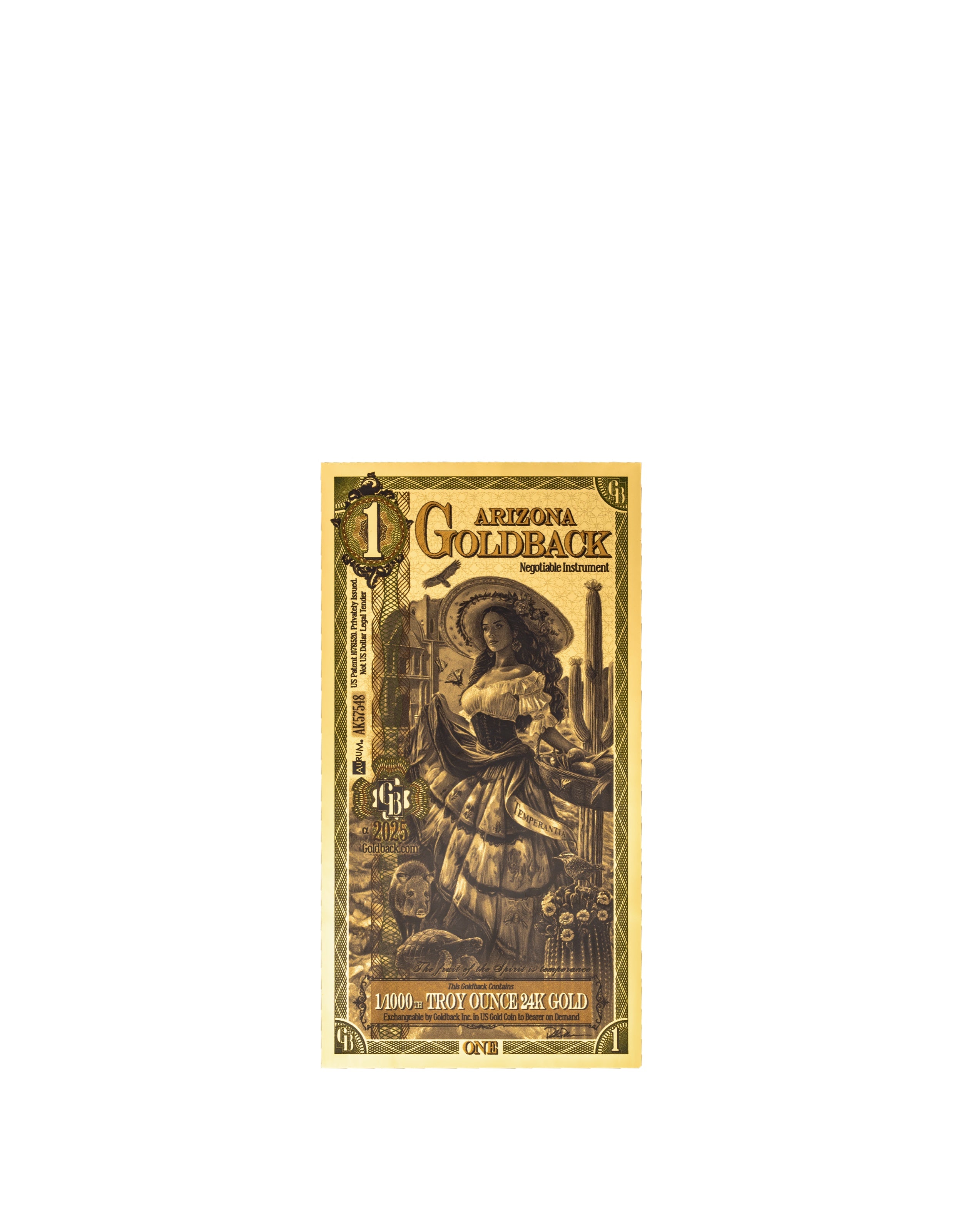 Arizona 1 Goldback — front
