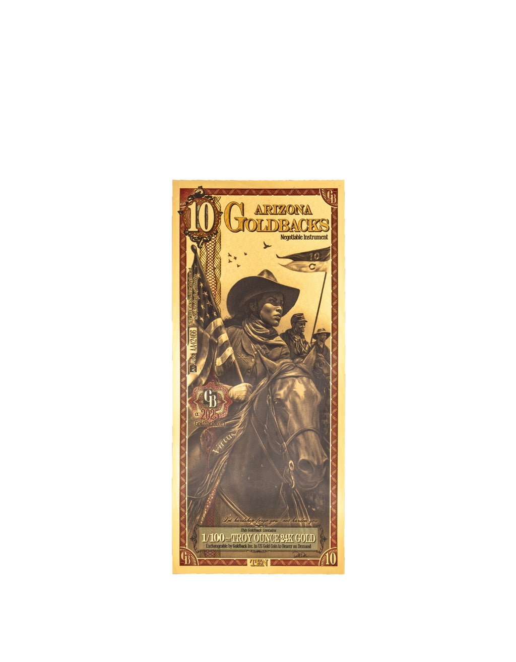 Arizona 10 Goldback — front