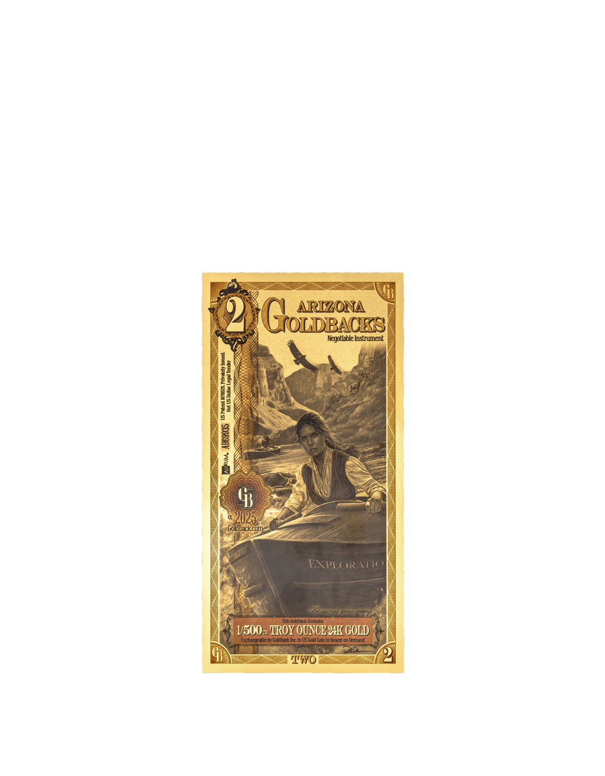 Arizona 2 Goldback — front