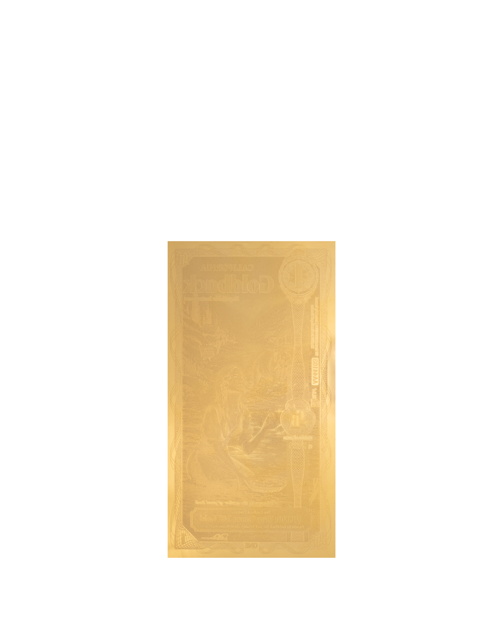 California 1 Goldback — back
