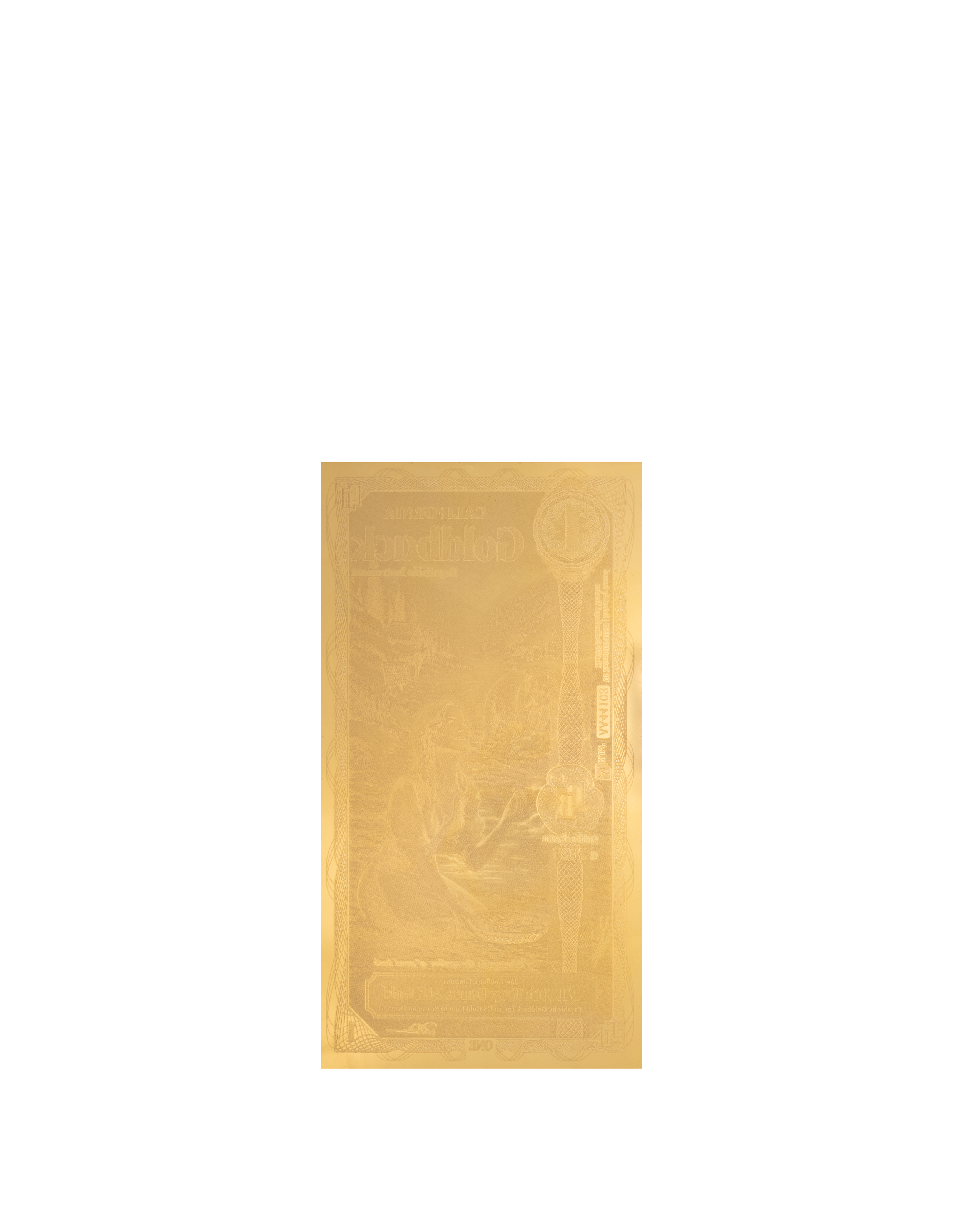 California 1 Goldback — back