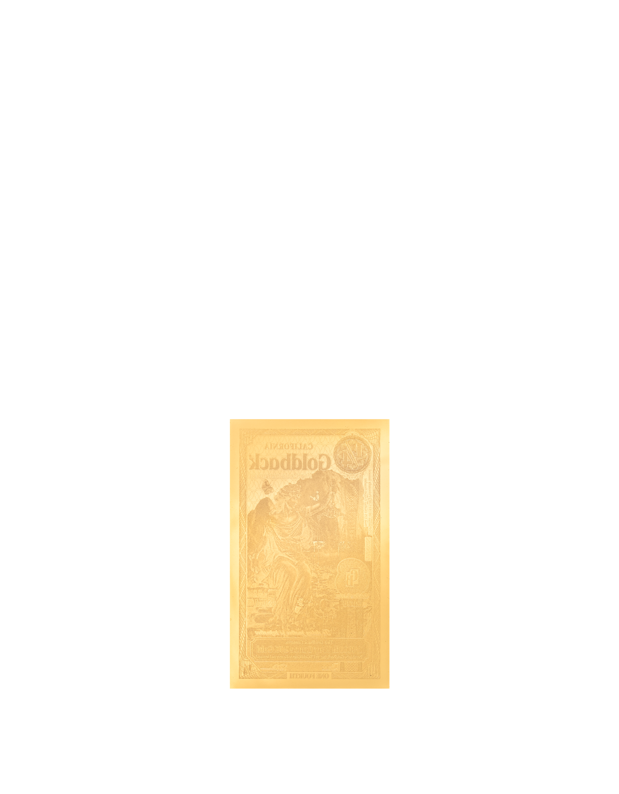 California 1/4 Goldback — back
