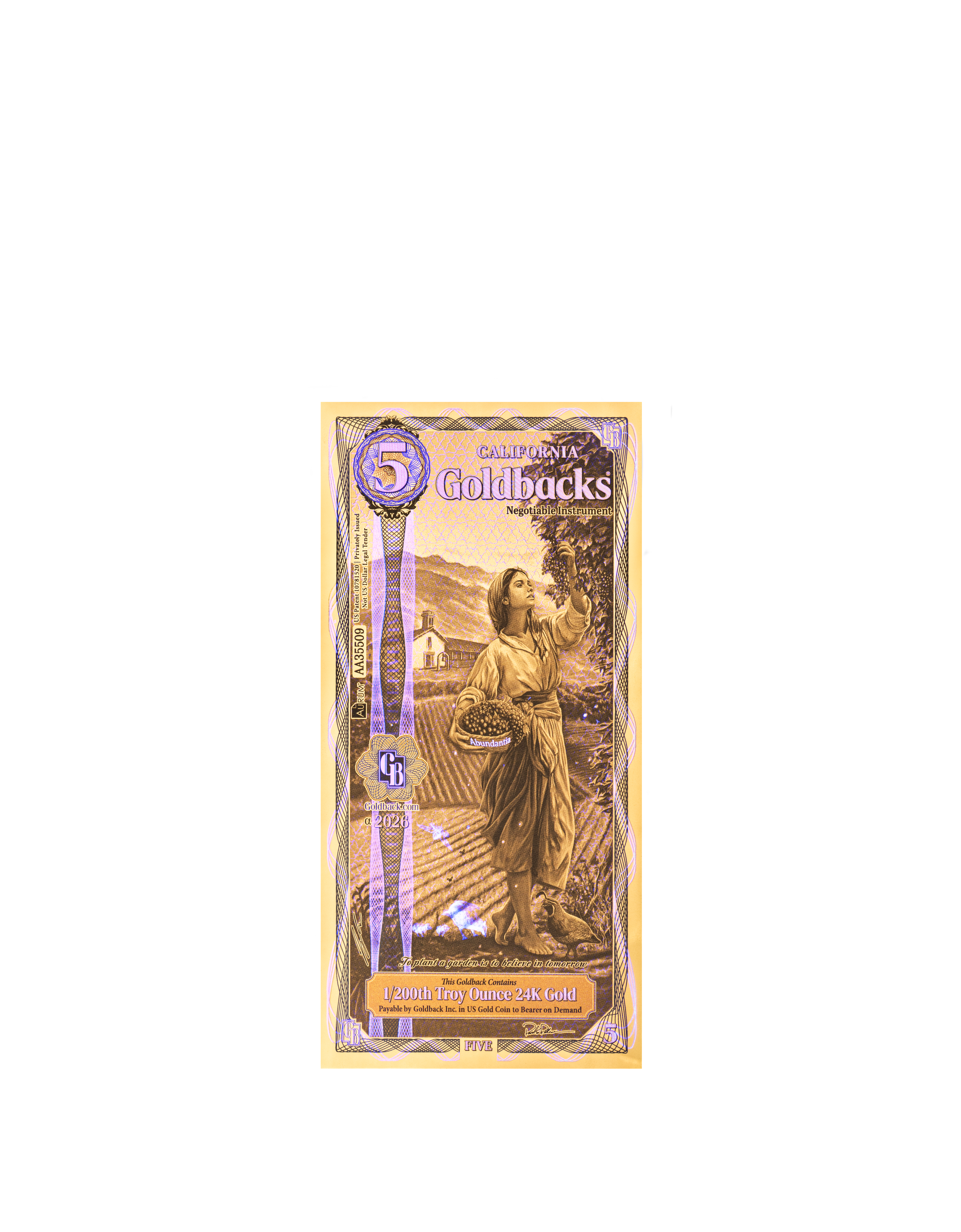 California 5 Goldback — uv