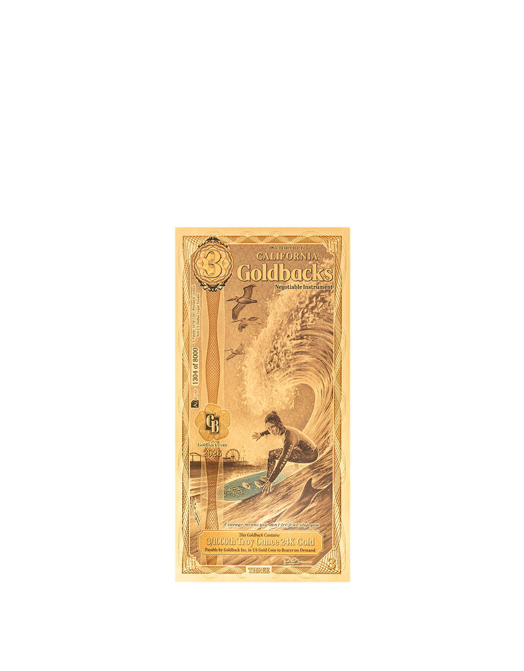 California 3 Goldback Limited Early Release (LER) Graded