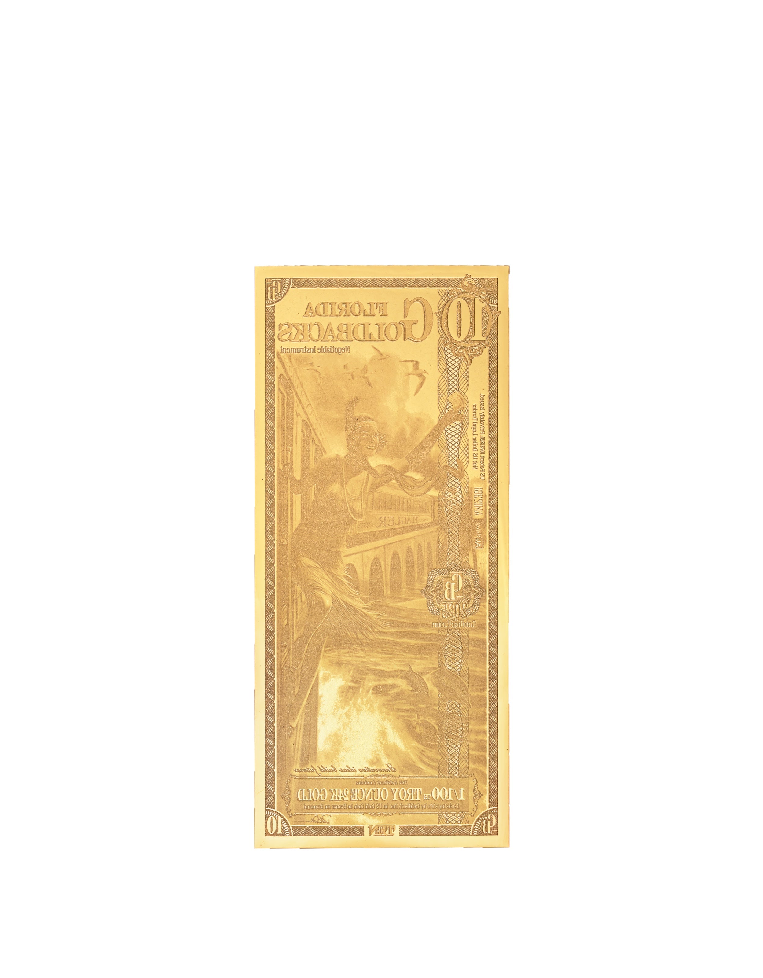 Florida 10 Goldback — back