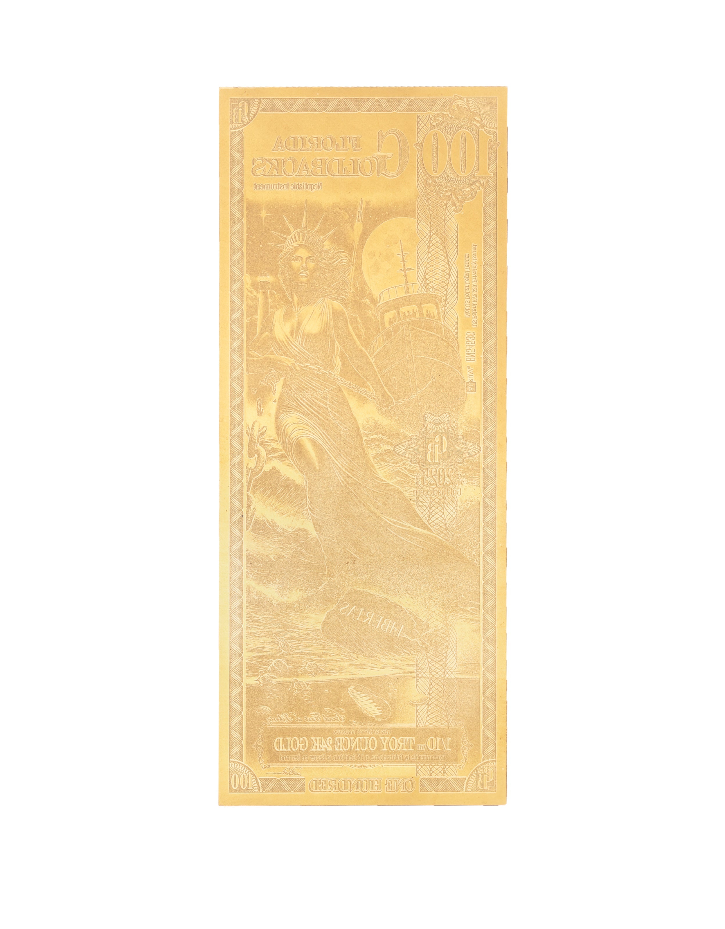 Florida 100 Goldback — back
