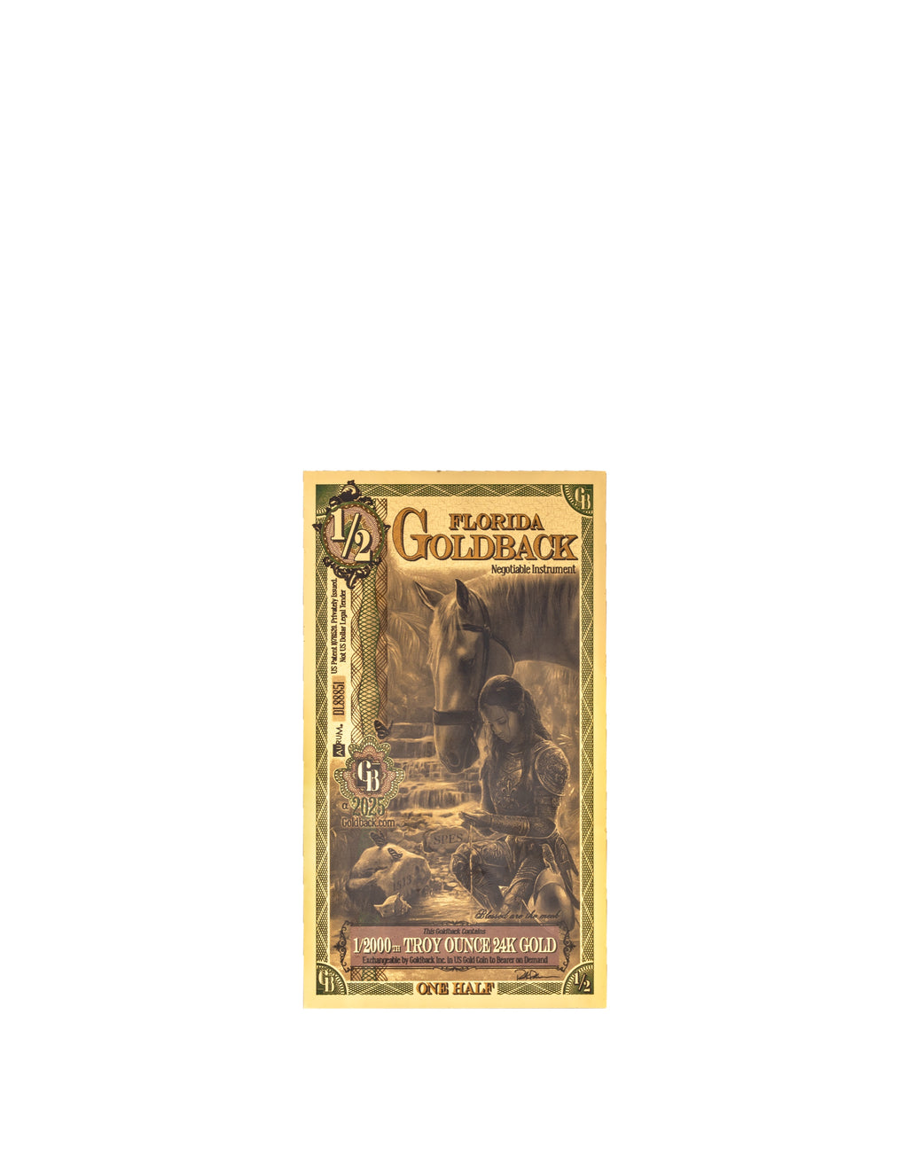 Florida 1/2 Goldback — front