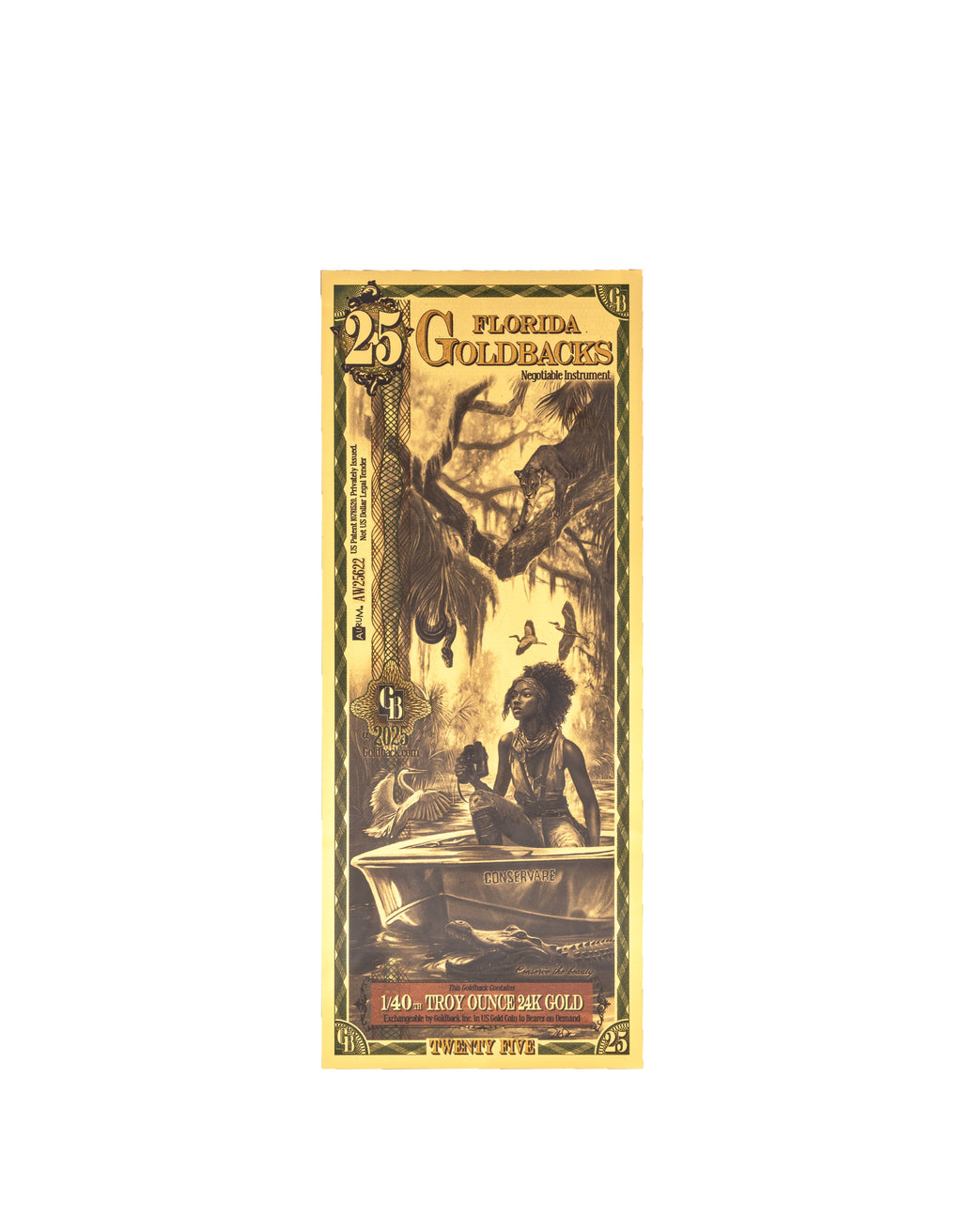 Florida 25 Goldback — front