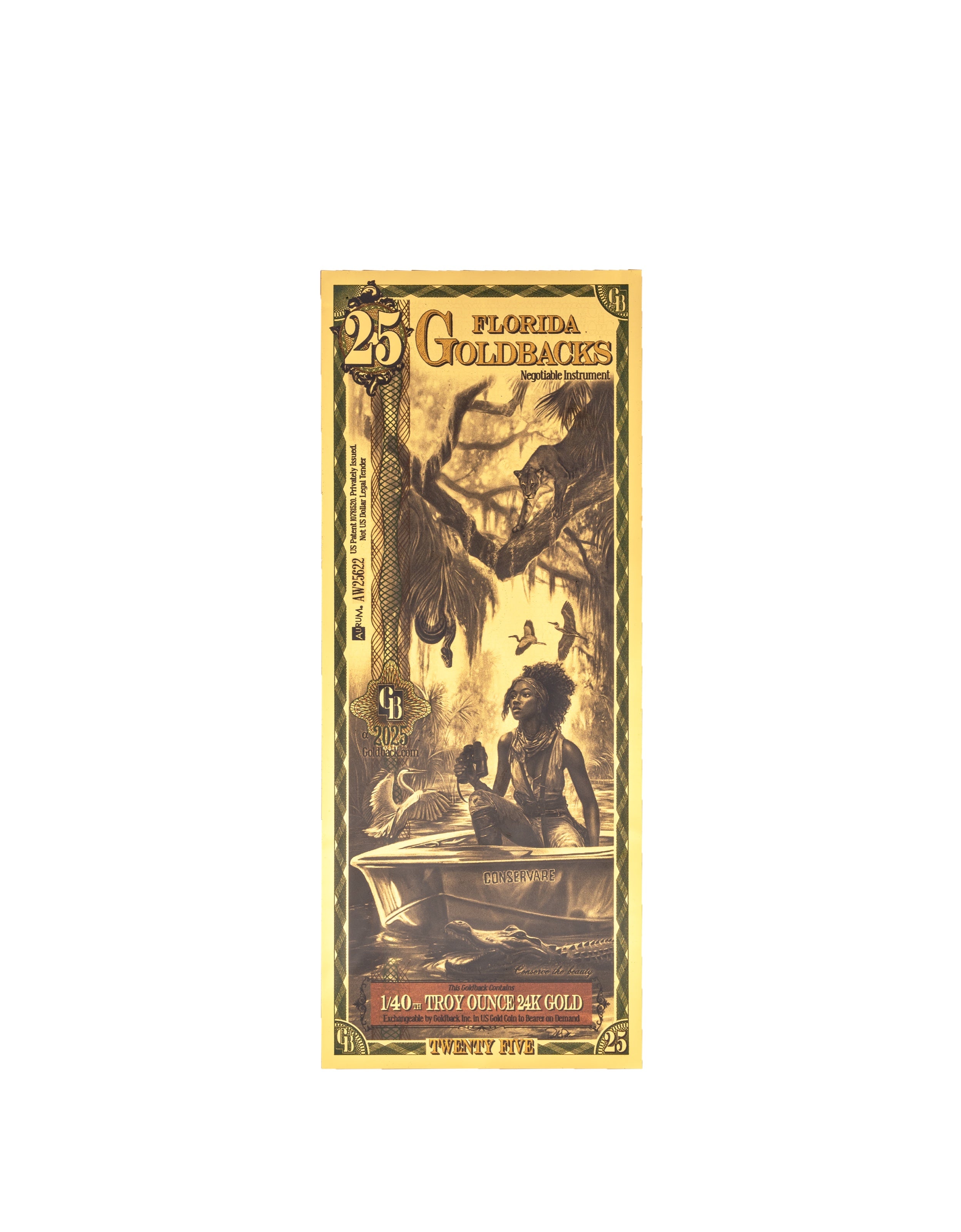 Florida 25 Goldback — front