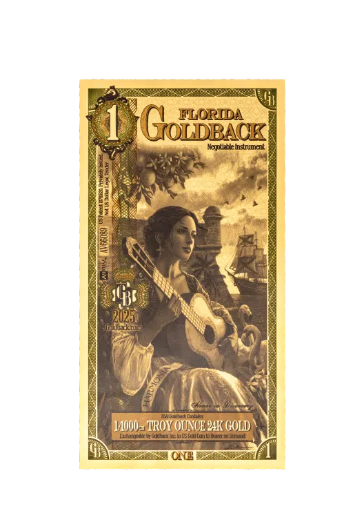 Florida Goldbacks Micro Pack 1/2 ,1, 2, 5 (8.5 Face Value)