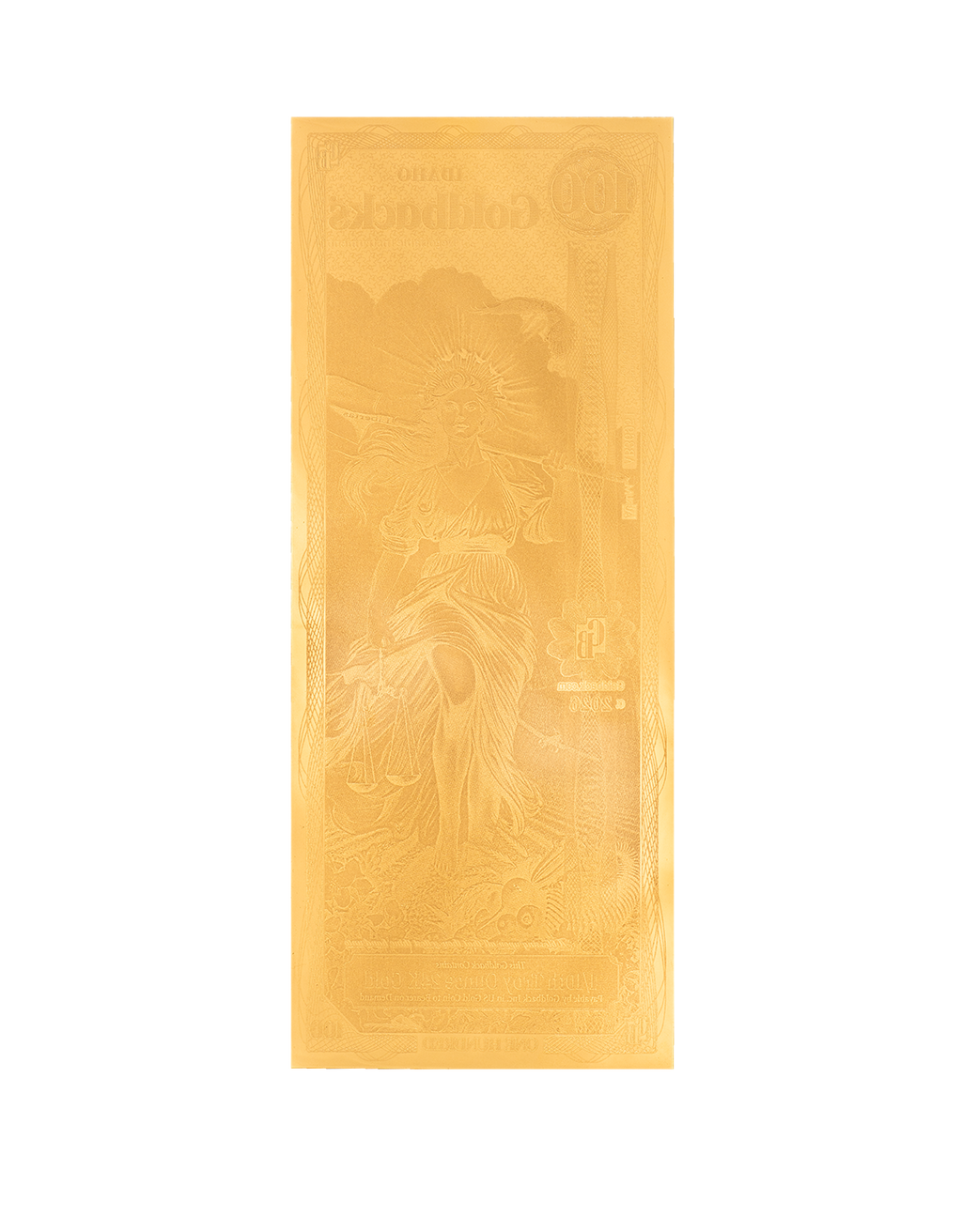 Idaho 100 Goldback, 1/10 troy ounce 24k gold