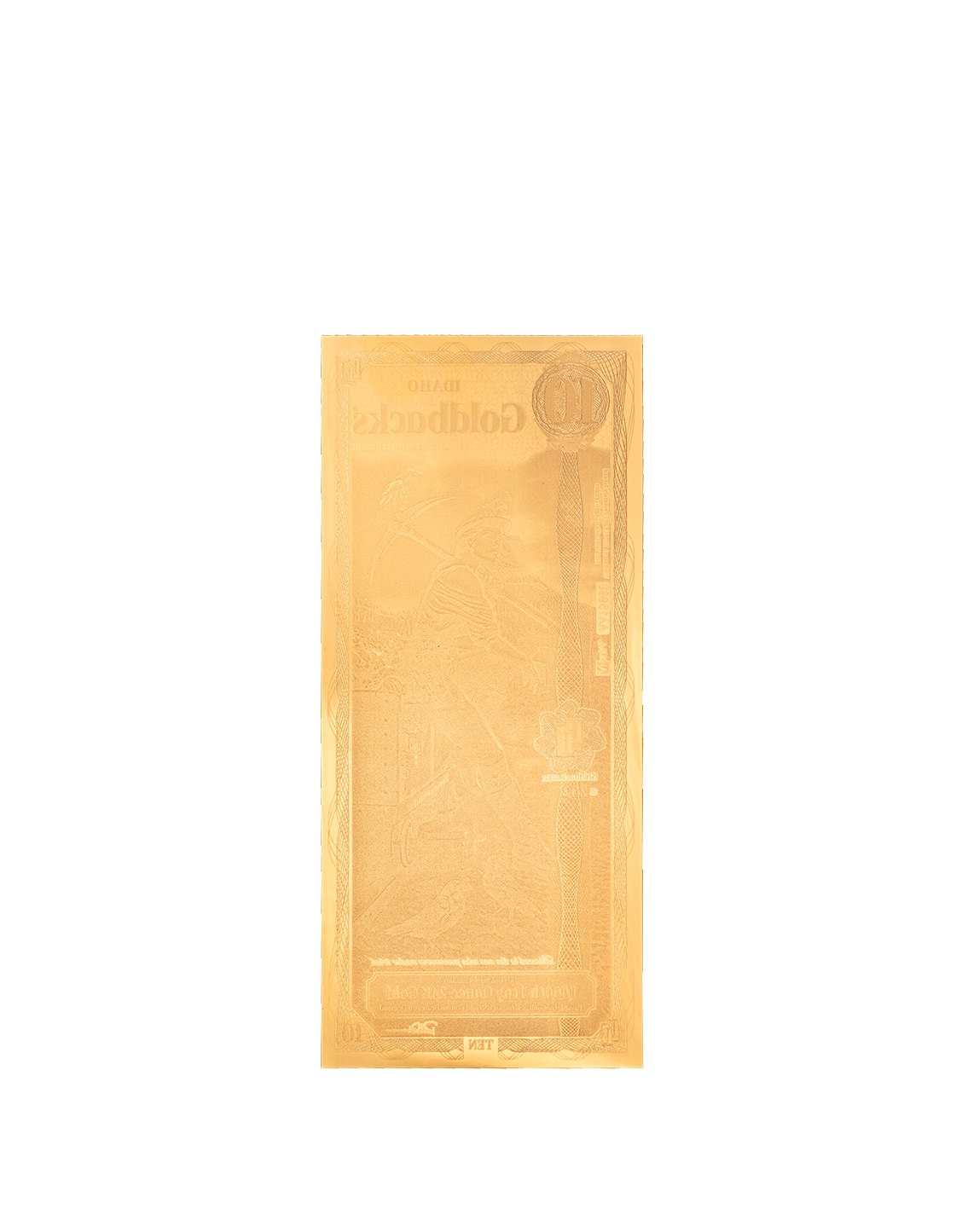 Idaho 10 Goldback, 1/100 troy ounce 24k gold