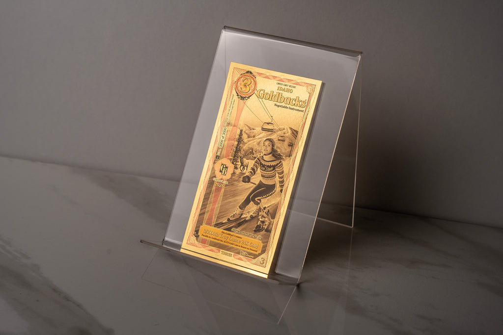 Limited Early Release (LER) Idaho 3 Goldback, 3/1000 troy ounce 24k gold