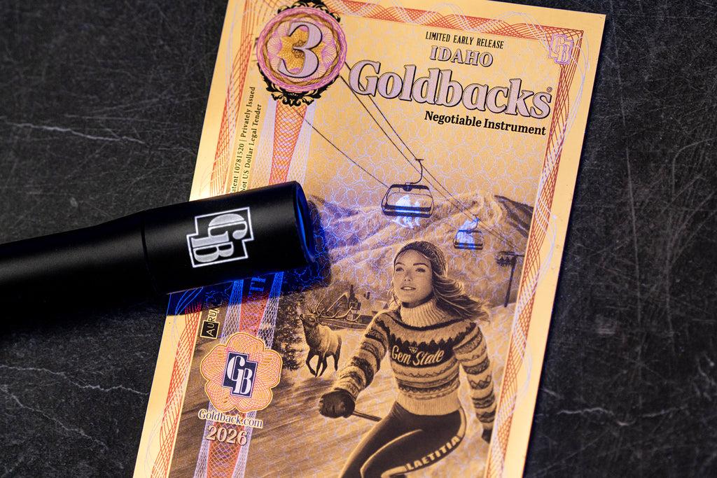 Limited Early Release (LER) Idaho 3 Goldback, 3/1000 troy ounce 24k gold