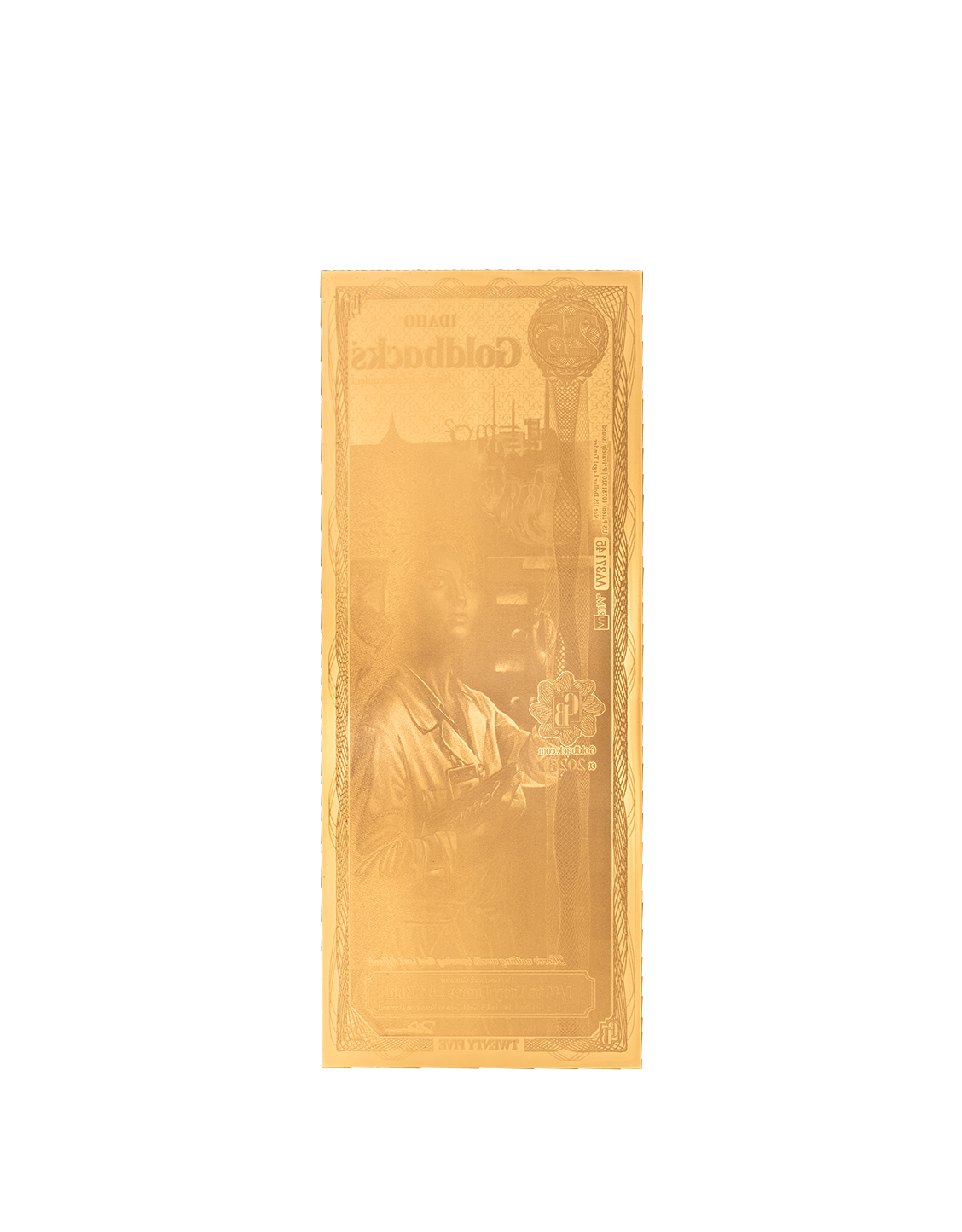 Idaho 25 Goldback, 1/40 troy ounce 24k gold