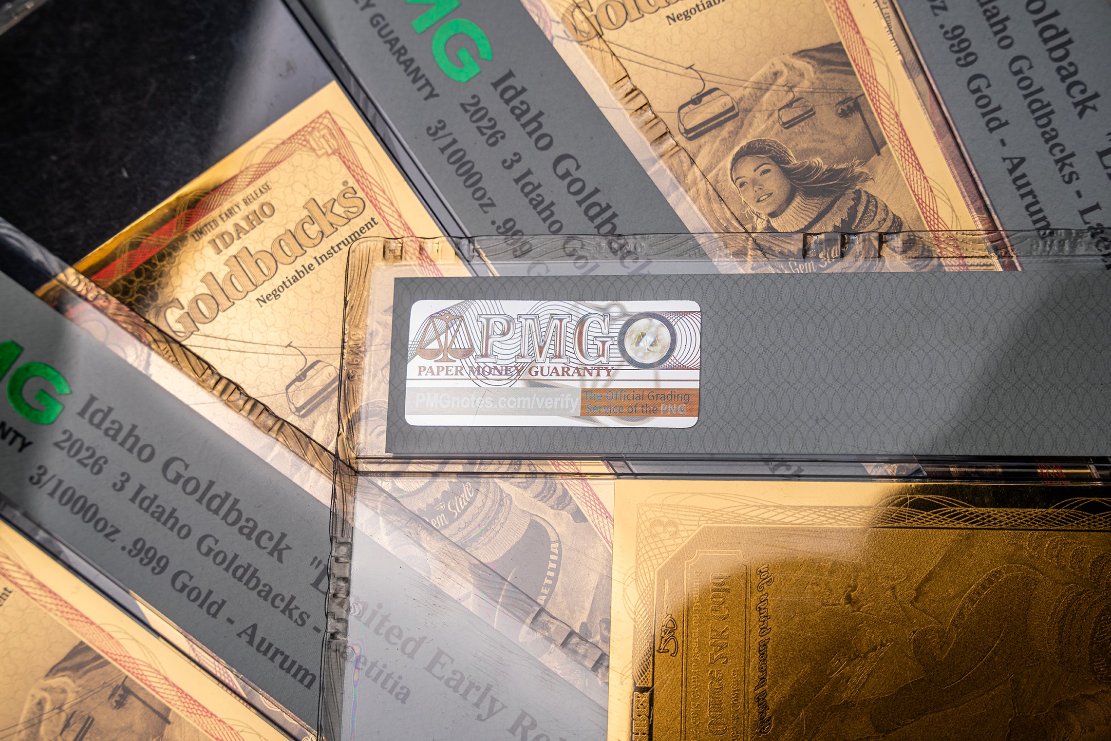 Limited Early Release (LER) Idaho 3 Goldback, 3/1000 troy ounce 24k gold